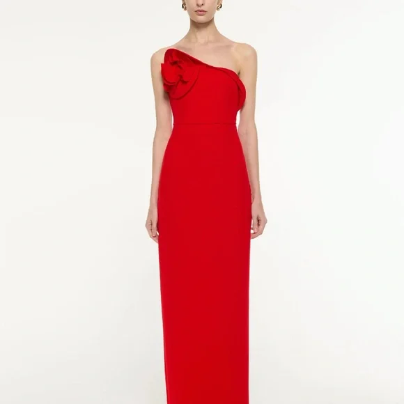 roland mouret evening dresses Crystal Neckline Sequin Column Gown Gold – Roland Mouret